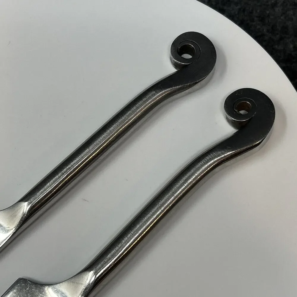 Pier 1 Stainless Steel Knives 9 Inch Made In India Spiral Handle Whimsical Artsy